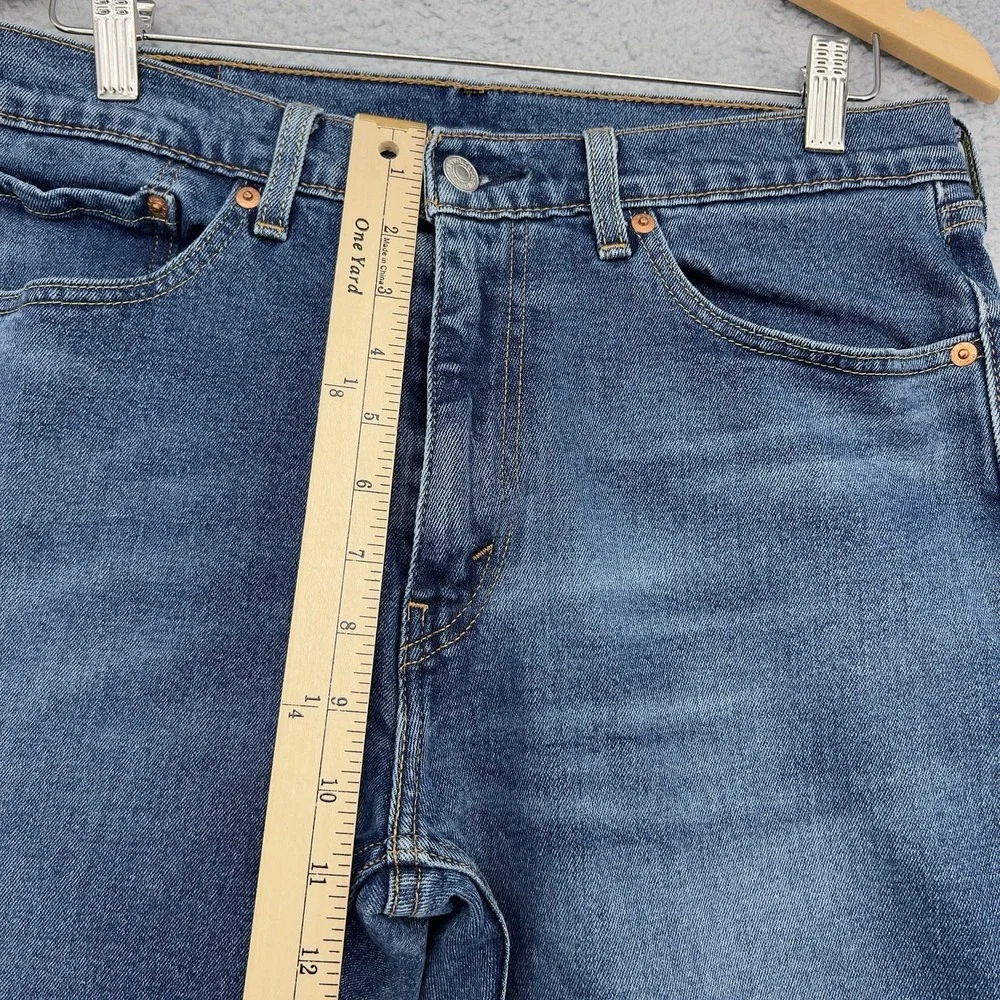 Levi's 505 Regular Fit Jeans Men's W33 L30 Blue Stretch Denim